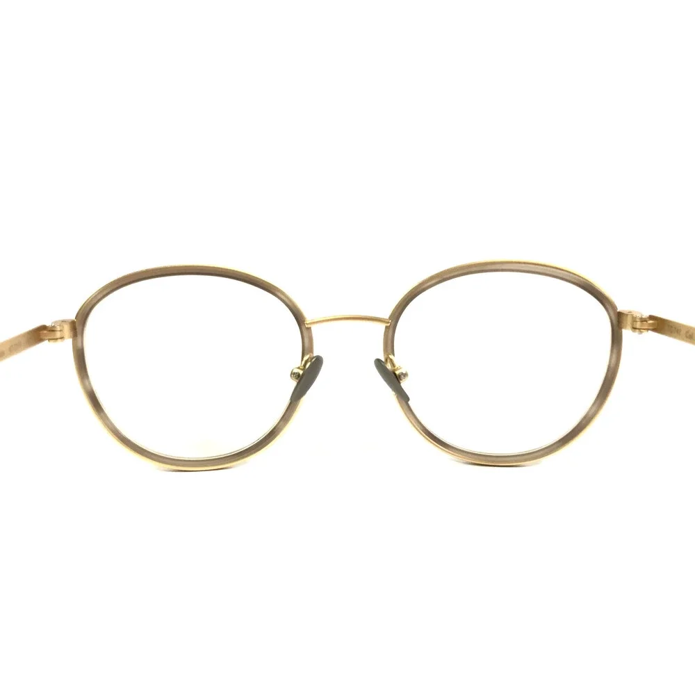 Tom Davies Eyeglasses Frames TD741 Col. 2209 Beige Horn Matte Gold 47-19-140